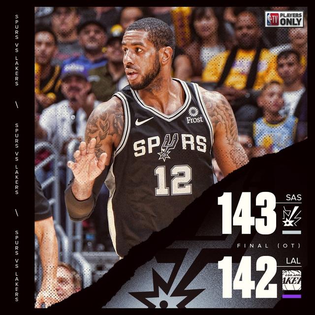 马刺凭借沙梅特最后时刻三分绝杀骑士